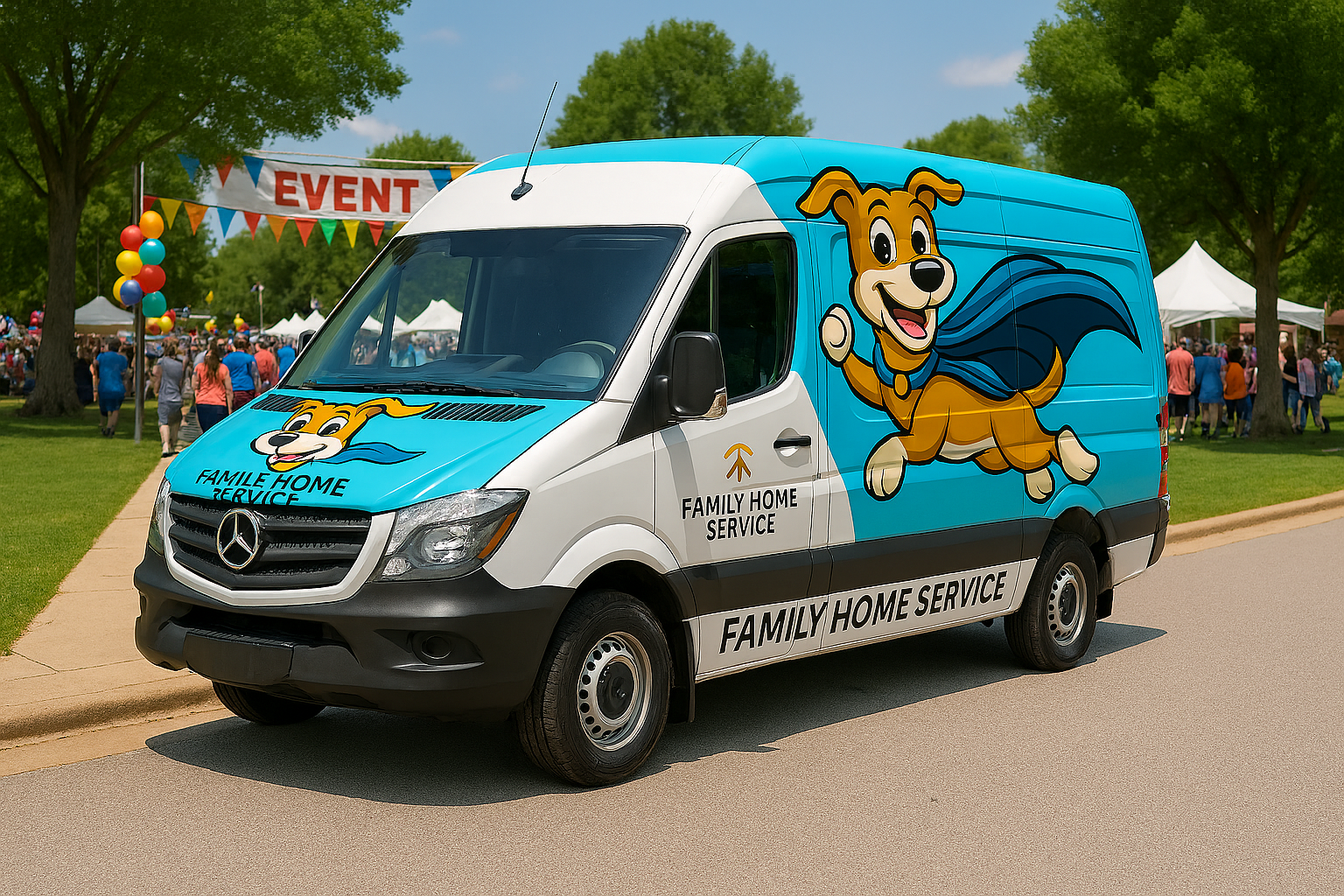 Van for Family Home Service Company